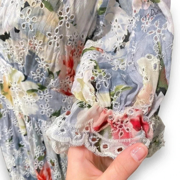 NWT Gipsy Queen NJ Couture Paris Anthropologie Embroidered Eyelet Mini Dress S - Picture 6 of 11